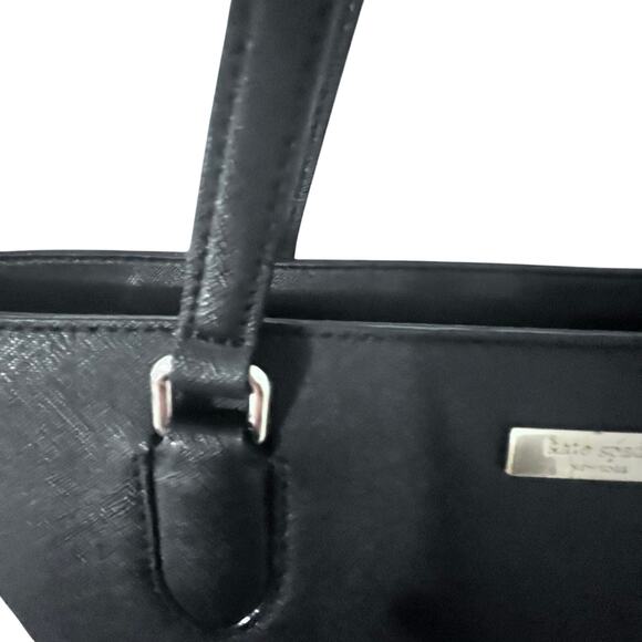Kate Spade Black Leather Tote - Picture 3 of 11